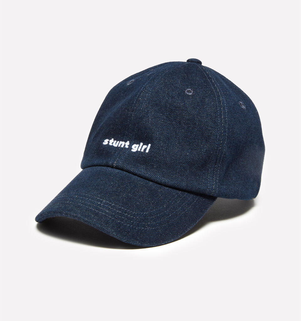 Dark blue hat with embroidery - null - Dark Blue | Sisley image number 1